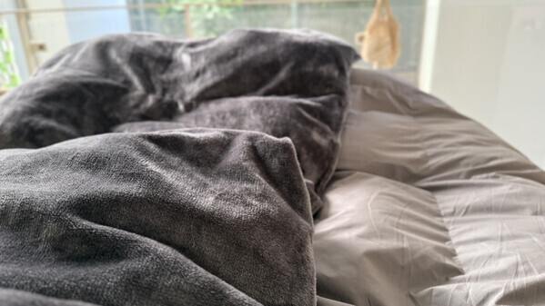 「猫と一緒に極上睡眠しています♡」【ブレインスリープ 】冬の掛け布団が最高すぎ！