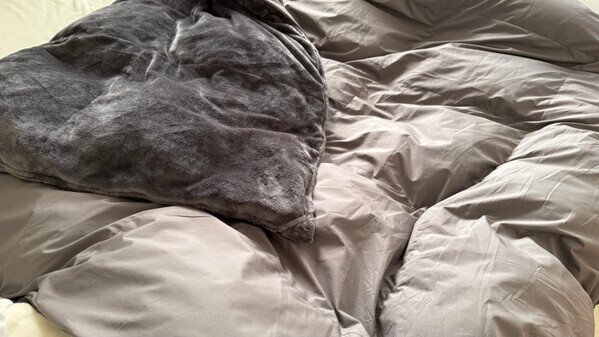 「猫と一緒に極上睡眠しています♡」【ブレインスリープ 】冬の掛け布団が最高すぎ！