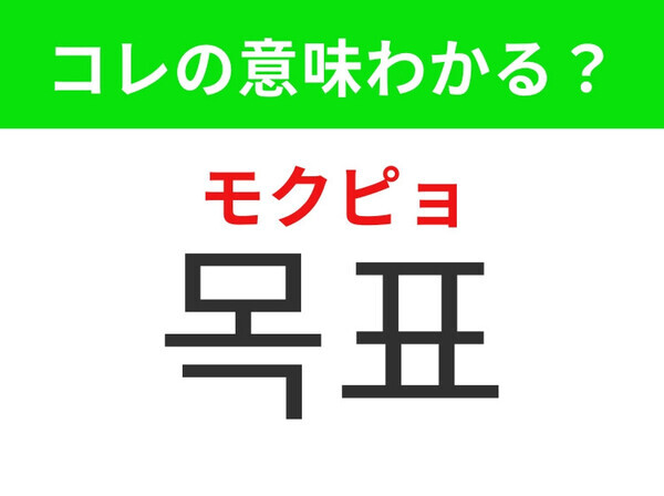 【韓国生活編】決意を新たに志すもの！「목표（モクピョ）」の意味は？