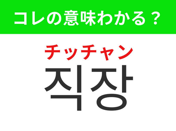 【韓国生活編】多くの社会人が日常的に通う場所！「직장（チッチャン）」の意味は？