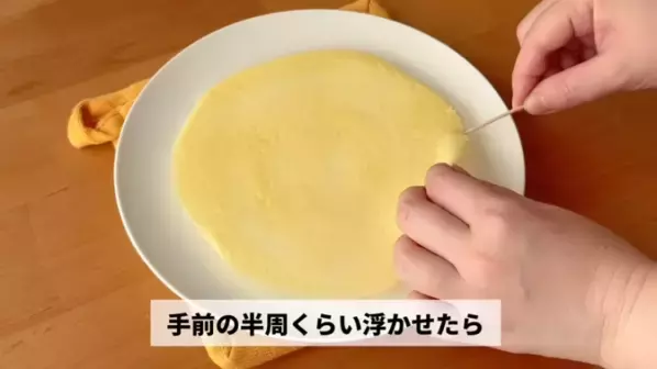 「焼かない！」「材料4つで超簡単！」レンジでできる【もっちもちのミルクレープ】レシピ