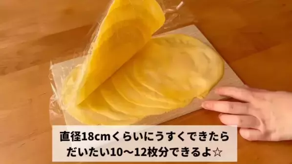 「焼かない！」「材料4つで超簡単！」レンジでできる【もっちもちのミルクレープ】レシピ