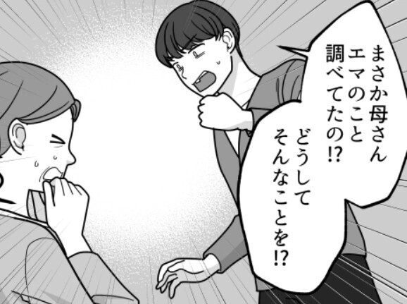 「結婚挨拶でこんなに偶然が重なるなんて運命♡」と、喜んだのも束の間。奇妙なことが続いて不審に思うと⇒「え…お義母さん、私のこと調べてたんですか？」検索欄に自分の名前があり・・・