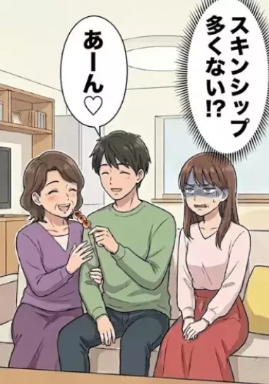 「ママ、あーん♡」「寂しかったんだから…」30代息子と母親がまるで恋人のような過剰スキンシップ！？さらに⇒「今日は私と一緒に寝るわよ」まさかの彼の母親と添い寝することに・・・