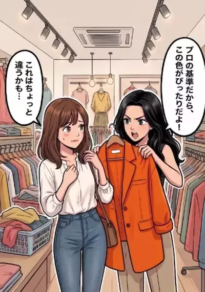 「私がパーソナルカラーで似合う服選んであげる！」スタイリスト気取りで服を勧めてくる友人。気に入る服がないと伝えると⇒「はぁ！？プロ基準なのに文句言うな！」店内でキレられてしまい・・・
