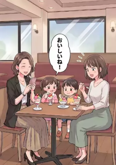 「私が写真撮るからみんな食べないで！」一緒にカフェに行ってもスマホ操作ばかりのママ友。忘れ物をしてしまったので彼女に子どもたちを頼むと⇒「あれ、いない…？」子どもたちがいなくなっていて・・・