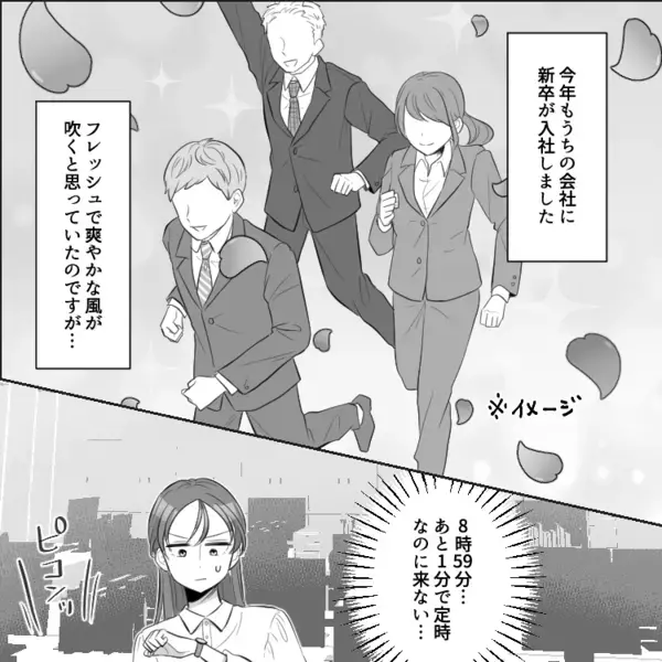 「定時1分前に遅刻の連絡！？もっと早く言えよ！」何かと問題行動が多い新卒社員。ある日、電車遅延で15分遅れると連絡があったが⇒堂々と“コーヒー”を持って出勤してきて・・・
