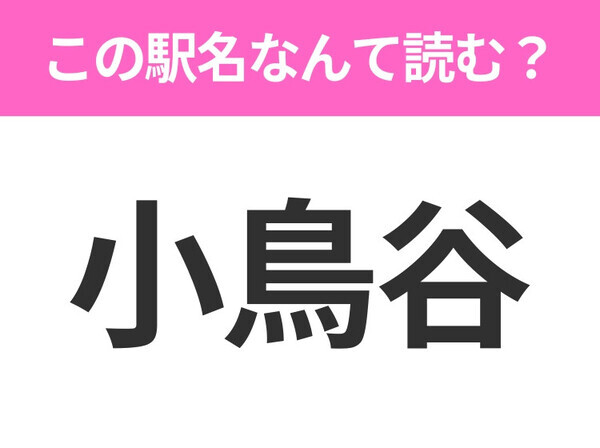 【駅名クイズ】「小鳥谷」はなんて読む？岩手県にある駅です！