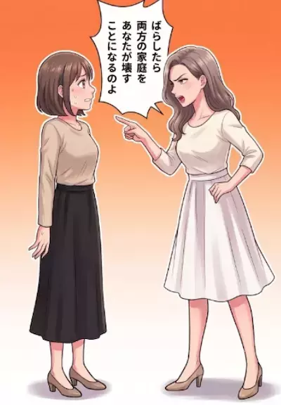 「ばらしたらアンタが両方の家庭を壊したことになる！」ダブル不倫現場を目撃したら口止めされてしまった！？しかし⇒「うちの夫が不倫してる」サレ妻側も勘付いてしまい・・・