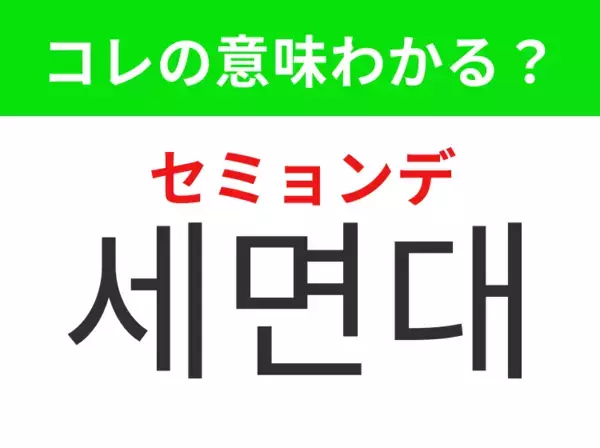 【韓国生活編】毎日の身支度に欠かせない場所！「세면대（セミョンデ）」の意味は？