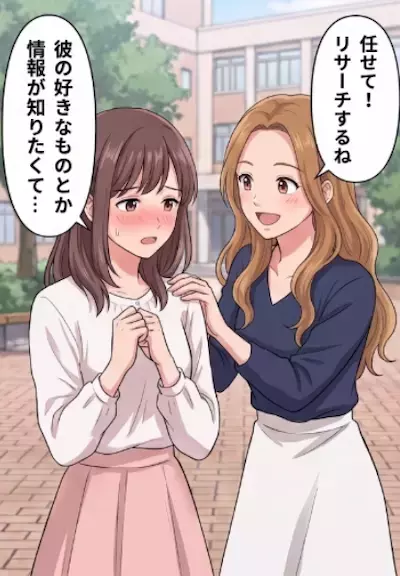 「私に任せて！片思いの彼との仲を取り持ってあげる！」サポート役を引き受けてくれた友人。しかし、ある日耳を疑う言葉が聞こえてきて⇒「あいつムカつくから嘘の情報教えた」裏切りが発覚・・・