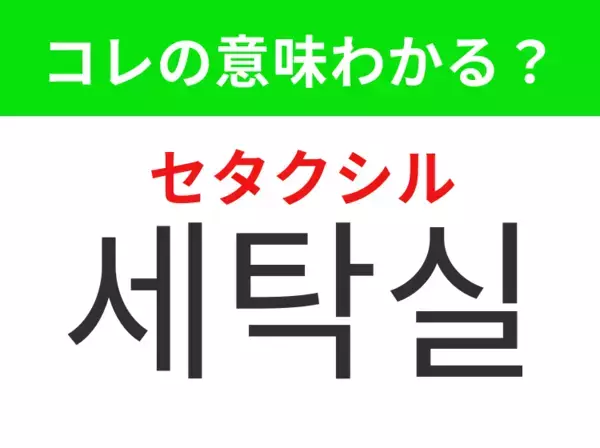 【韓国生活編】服を洗濯するための専用スペース！「세탁실（セタクシル）」の意味は？