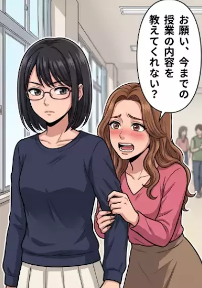 「AIに書かせてもバレるわけないじゃんw自力でレポート書くなんて時代遅れだね～！」AI使用禁止の授業で真面目にがんばる周囲をバカにする友人だったが⇒不正使用が教授にバレてしまい・・・