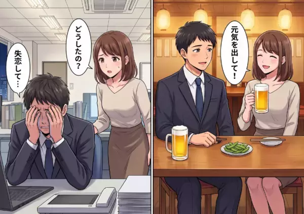 「失恋して人生終わりだ…」⇒「元気出して！」職場で大号泣する後輩男子を慰めたら、社内ストーカーに変貌してしまった！？迷惑行為に困り果てていると⇒いきなり“重すぎる愛の告白”が・・・
