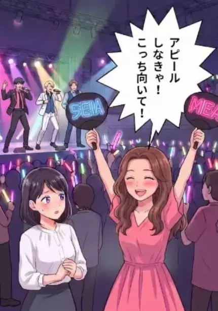 「同じメンバーを推すのは絶対にダメ！」「アンタはうちわ持つの禁止」“同担拒否”の友人と一緒にライブへ行ったら自分ルールを押し付けられた！？⇒しかし迷惑女子には自業自得の結末が待っていて・・・