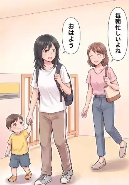 「えっ保育園のイベントでお洒落をしたらスルーされた…」普段はすっぴん＆ジャージで登園しているが、珍しく張り切ってメイクをしたら⇒いつも仲良くしているママ友から完全無視されてしまい・・・