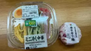 「もう冷やし中華の時期になったね!」クロちゃんの朝昼兼用ご飯に夏の訪れを感じる