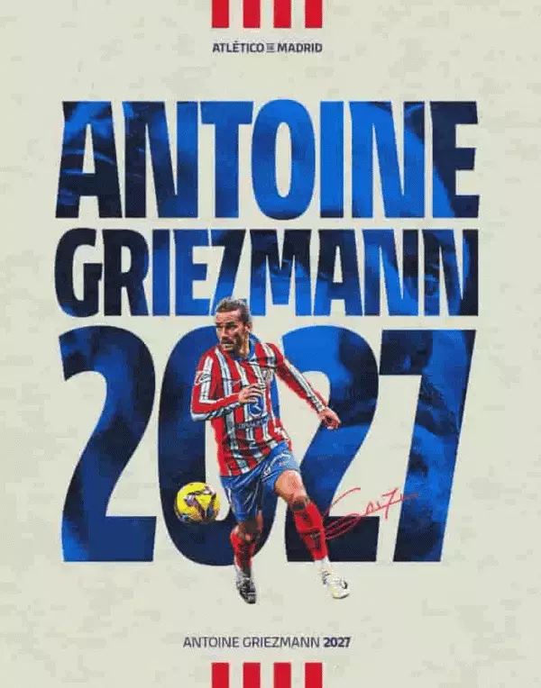 グリーズマンがアトレティコと契約延長！2027年までプレー継続へ