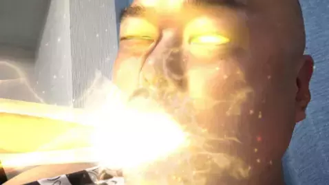 「おはおはビムビム、クチカラバーーン」クロちゃん、朝のファンへ向けて必殺技を放つ！？