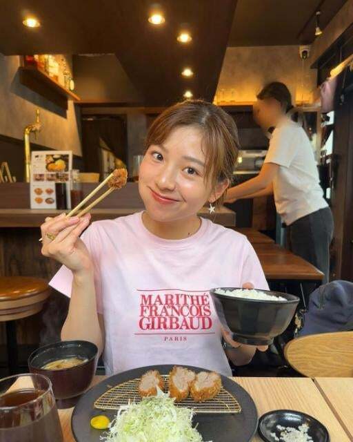 後藤楽々、家族と絶品トンカツを堪能「私的にはヘルシーじゃない？」