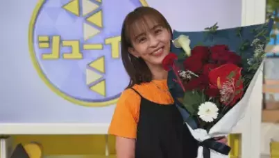 シューイチ出演の田中理恵、一足早い誕生日の花束に美しすぎるスマイル！