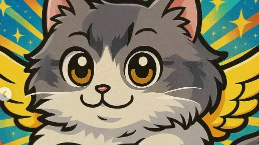 中川家剛の愛猫“おもち”がビックリマンチョコ風に変身！？「猫神降臨」に癒されるファン続出