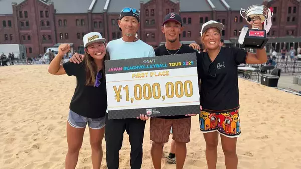 ビーチバレー・沢目繭、横浜大会で優勝を報告　「応援が力になった」